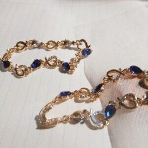SAPPHIRE AND HEART SHAPED BRACELET